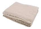 Cashmere Blanket – Hand Woven 100% Pure Wool Throw Blanket, 135 x 270 cm – Herringbone Pattern Cozy, and Soft Blanket for Bed, Sofa, or Couch - Made in Nepal - color: White Grey