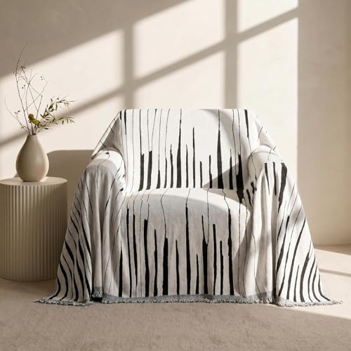 amorus Bohemian Throw Blanket Chenille Jacquard Tassels Cover, 63"*71",NO.3 | Boho Style blankets, modern Geometric, warm & cozy. For couch, bed, outdoor, car - color: Pattern 3, size: 63x71 in