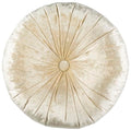 SAFAVIEH Home Caramia Cream Button Tufted 15-inch Round Decorative Pillow - color: Cream