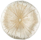 SAFAVIEH Home Caramia Cream Button Tufted 15-inch Round Decorative Pillow - color: Cream