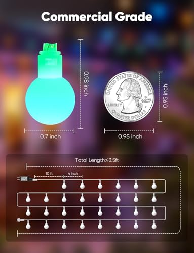 Minetom Color Changing Globe String Lights, 33 Feet 100 Led Fairy Lights Plug in with Timer Remote, Christmas Lights for Camping Dorm Party Wedding Indoor Outdoor Decoration (16Color + Multicolor) - color: RGB (Red, Green, Blue), size: 100LED