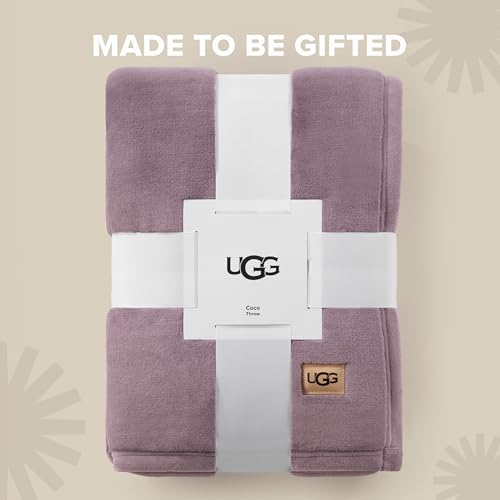UGG Coco Throw Blanket – Soft & Cozy Fleece Blanket for Couch, Bed & Sofa, Perfect for Home Decor, House Warming Gifts or Luxurious Birthday Gifts for Women, 50" x 70", Purple Shadow - color: Purple