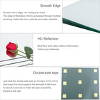 Ruomeng Full Length Wall Mirror Tiles, Gym Mirrors 12" x 15" x 4Pcs Square Wall Mounted Mirror, Frameless Mirror Tiles for Home Gym, Bedroom, Door - size: 15"x12"-4pcs