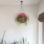 12 inch Metal Hanging Baskets for Plants Outdoor, 4 Pack Metal Wire Hanging Basket Planter with Coco Liner Flower Pots for Indoor Outdoor Garden Porch Patio, Heart-Shaped - size: 12" x 4 Pack, style: Heart