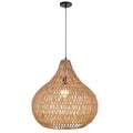 Pendant Light Fixtures Black Boho Chandelier 15.7-inch Rattan Shade Dome Light Fixtures Mid Century Farmhouse Pendant Lamps for Dining Room Kitchen Island Over Table, 1-Light - color: Black Rattan, 15.7", 1-Light