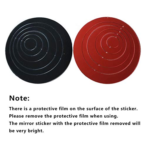 24Pcs Acrylic Circle Mirror Wall Stickers DIY Decals Modern Art Mural for Home Living Room Bedroom Decor Black and Red - color: 24pcs Circle(black+ Red)
