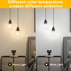 Licperron 3 Pack Hanging Pendant Lighting Fixtures, Adjustable Black Hanging Ceiling Lamp with Clear Glass Shade, Modern Pendant Light for Kitchen Island, Dining Room, Bedroom, Hallway - size: 3-Pack