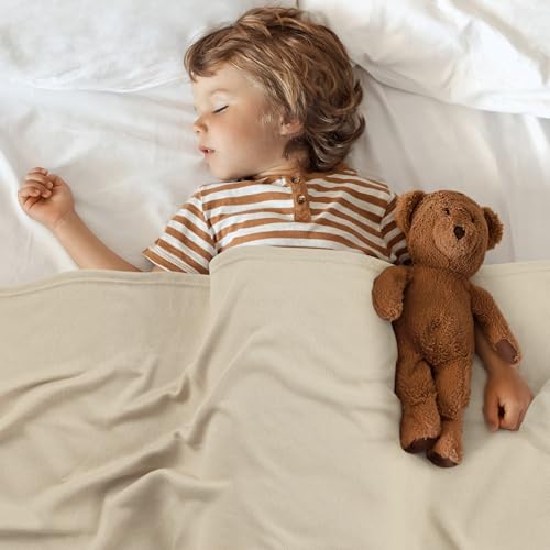 Utopia Bedding Knit Blanket King Size (90x102 Inches, Camel) Soft Lightweight Jersey Breathable Sweatshirt Blanket for Bed,Couch & Sofa - color: Camel, size: King
