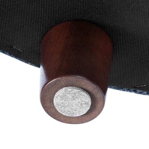 HomePop 28" Round Storage Ottoman - Textured Navy - color: Textured Navy