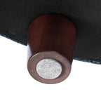 HomePop 28" Round Storage Ottoman - Textured Navy - color: Textured Navy