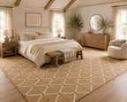 Hand Woven Jute Rug 10'x14' Area Rug - Rectangular Handcrafted Premium Geometric Design, Indoor Reversible Natural Fiber Rugs - Rustic Farmhouse Carpet for Living Room, Hallway, Bedroom - Natural - size: 10' x 14' (﻿Rectangular)