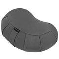 Retrospec Sedona Zafu Meditation Cushion with Buckwheat Hull Fill - Adjustable Yoga & Pilates Equipment Support - 17in Crescent Cotton Cover - color: Stone, size: 1 Count (Pack of 1)