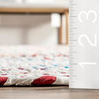 Nuloom Tammara Ivory/Multicolor, 3' x 5' Oval, Hand Braided, Bohemian, Cotton, Soft and Cozy, High Traffic, Stain Resistant, Easy Clean, Durable Runner for Bedroom, Living Room, Dining, Den
