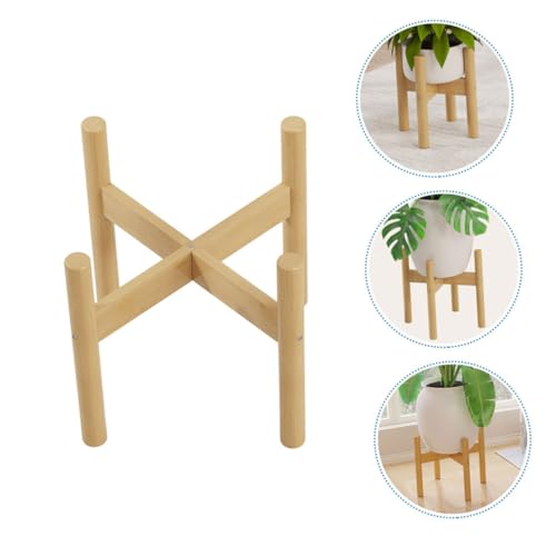 Abaodam Bamboo Plant Pot Stand Indoor Plant Display Rack Boho Style Flower Pedestal