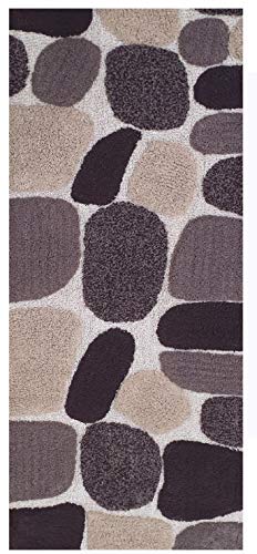Ramanta Home Pebble Stone 100% Cotton Bath Runner - Beige Brown, Super Soft Anti Skid Absorbent Bath Rug for Bathroom, Kitchen, Bedroom, Machine Washable Luxury Runners - 24x60 Inch - color: Aqua/Turquoise, size: 2' x 5' (Runner)