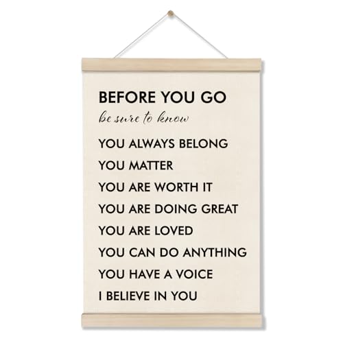 DOI-LANEE Positive Affirmations Wall Decor, Inspirational Motivational Office Wall Art, Therapist Office Decor, Mental Health Posters for Classroom School Counseling 16x12 inch - color: Off-White A06