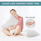 Oubonun 18x18 Inches Pack of 2 Throw Pillows Inserts, White Square Cushion Inner Soft Fluffy Plump Stuffer Pillows Inserts for Sofa Bed Couch - size: 18×18 inch