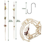 Shappy 4 Pieces Air Plants Holders Hanger Air Plant Wall Hanger Handmade Rope Hanging Plant Holder Woven with 4 Hooks for Home Decoration