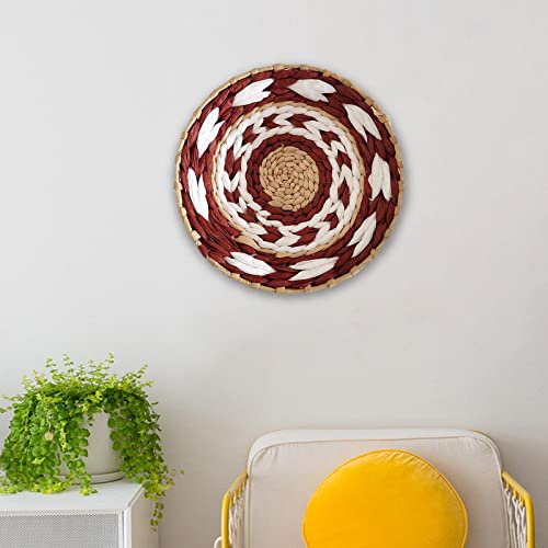 Duiaynke Woven Decor, Hanging Baskets Unique Tapestry for Hallway Bedroom Living Room Home Decorations (Red 20cm) - color: Red 20cm
