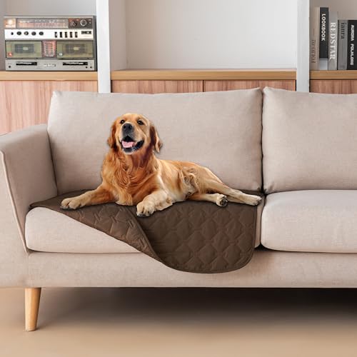 gogobunny 3X Stronger Waterproof Pet Blanket, Scratch Proof Furniture Protector for Dogs Cats, Reversible Cover 30x30 Inch, Dark Chocolate - color: Dark Chocolate, size: 30x30 Inch (Pack of 1)