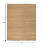 SAFAVIEH Area Rug 8x10 - Natural Fiber Collection - Large - Natural, Handmade Woven Jute, Boho Fringe Design, Ideal for Living Room, Bedroom, Dining Space (NF368A) - color: Natural, size: 8' x 10' (Rectangular)