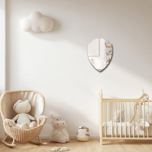 Shield Acrylic Mirror Anti-Scratch Unbreakable Shatterproof HD Tempered Wall Decorative Mirrors for Restaurant Bedroom Kitchen Office Gym(Shield,11.81 "x 15.75") - color: Shield