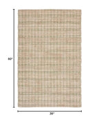 SAFAVIEH Natural Fiber Collection Accent Rug - 3' x 5', Green & Natural, Handmade Boho Stripe Farmhouse Rustic Jute & Cotton, Ideal for High Traffic Areas in Entryway, Living Room, Bedroom (NFB656Y) - color: Green/Natural, size: 3' x 5' (Rectangular)