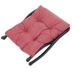 15" Foldable Foot Stool Ottoman with Metal Frame - Washable Red Upholstered Indoor/Outdoor Footrest for Living Room, Bedroom, Patio - Space-Saving Compact Design - color: Red