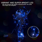 Brightown 12 Pack Led Fairy Lights Battery Operated String Lights Waterproof Silver Wire 7 Feet 20 Led Firefly Starry Moon Lights for DIY Wedding Party Bedroom Patio Christmas (12 Pack, Blue & White) - color: Blue & White, size: 12 Pack
