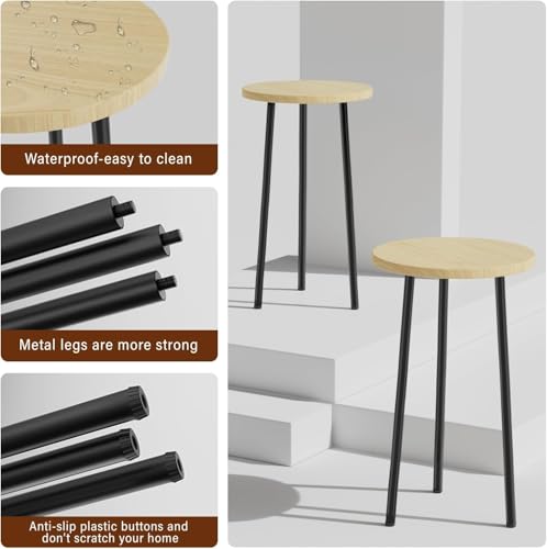 Plant Stand Indoor Outdoor: 2 Pack Indoor Plant Stand 20'' Convertible Multi-purpose Holder - Mid Century Modern Decor - Tall Plant Table for Living Room/Balcony/Garden/Patio - color: Burlywood, size: 20"&20"