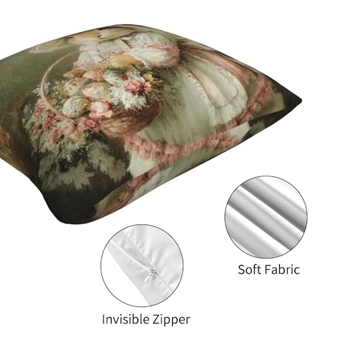 Easter Bunny Throw Pillow Covers 18 X 18 Inch Set of 4 Decorative Cushion Cover Home Decor for Sofa Chair Couch Bedroom Living Room - color: Easter