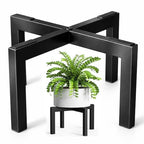 pickpiff Plant Stand Indoor Outdoor Flower Holder Riser Low Profile 150lbs Heavy Duty For Pots 5–12'' Black, Metal