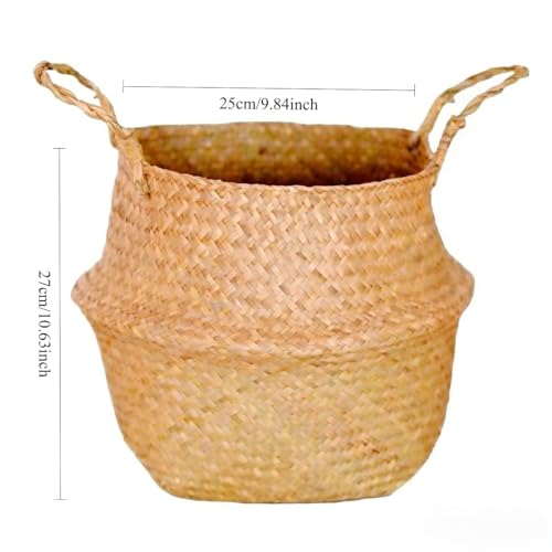 9 inch Woven Planter Basket for Indoor Plants – Large Monstera Pot, Woven Storage Basket, Boho Home Decor (Original,9.84''X10.63'') - size: 9.84''X10.63''