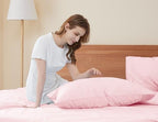 Sunflower Queen Pillowcases Set of 2, 100% Cotton Queen Pillow Cases 2, 20×30 inches Dark Pink, Soft and Breathable - color: Dark Pink, size: Queen (20"x30")