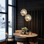Modern Amber Concave Glass Pendant Light, Kitchen Island Lighting Single Globe Pendant Light Fixtures Century Kitchen Island Pendant Lighting for Bedroom Living Dining Room Light （Without Bulb） - color: Amber-1 Light-1PC