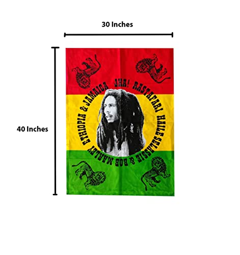 Rastogi Handicrafts Hendrix Guitar 40" X 30" Poster Size Tapestry Decorative Indian Dorm Decor Cotton Tapestry Indian Multi Colored Wall Poster Indian Deity (RH-151) - color: Rh-151