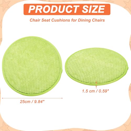 uxcell Round Stool Cushion, 10 x 10 Inch Round Seat Pads with Elastic Straps, Anti-Slip Soft Round Pad Chair Seat Cushions for Dining Chairs Kitchen Bar High Stool, Light Green - color: Light Green, size: 10 x 10 Inch