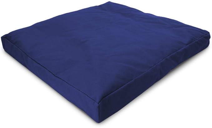 Zabuton Meditation Cushion for Workout - Supportive Yoga Floor Seat Cushion for Comfort & Posture Support - Natural Washable Cotton Fill kneeling Pad - Made in USA - Standard 24x24x2, Navy