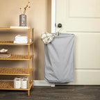 Household Essentials Door Hanging Laundry Bag, Washable Canvas Bag with Loop Handle, Holds Two Loads of Laundry, Great for Dorms and Small Spaces, Grey - color: Grey