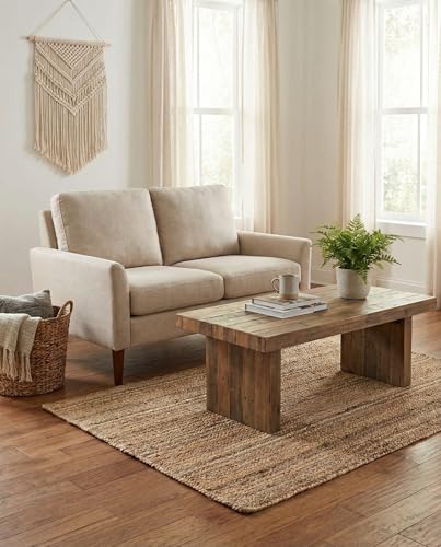 Rugs.com Hand Braided Jute Rug – 4' x 6' Natural Flatweave Rug Perfect for Entryways, Kitchens, Breakfast Nooks, Accent Pieces - size: 4' x 6' (Rectangular)