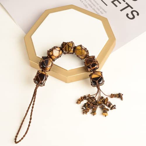 Hanging Ornaments Natural Tiger Eye Ornaments Home Decor Gemstones Reiki Feng Shui Ornament Window Wall Ornament - color: A-style 4