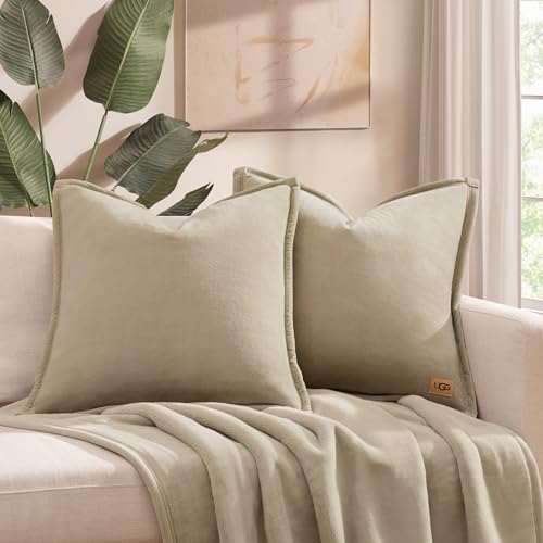 UGG Coco Throw Blanket – Home Accent Blanket for Bed & Couch, Luxury Fluffy Bedding, House Warming Gifts or Luxurious Birthday Gifts for Women, 50" x 70", Beige Mustard Seed - color: Beige