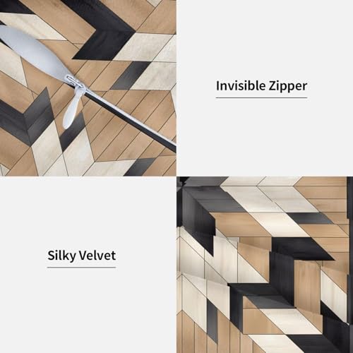 Geometric Wood Native American Throw Pillow Covers 18 X 18 Inch Set of 2 Pillow Cases Decoration Cushion Cover for Sofa Bedroom Living Room Outdoor - color: Geometric Wood Native American