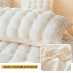 LIFEREVO Fluffy Faux Rabbit Fur Body Pillow Cover, Luxury Ivory Bubble Shaggy Plush Bed Body Pillowcase with Zipper Closure, Long 20"x54" Fuzzy Furry Pillow Case for Adults Kids Girls Teens, Beige - color: Beige