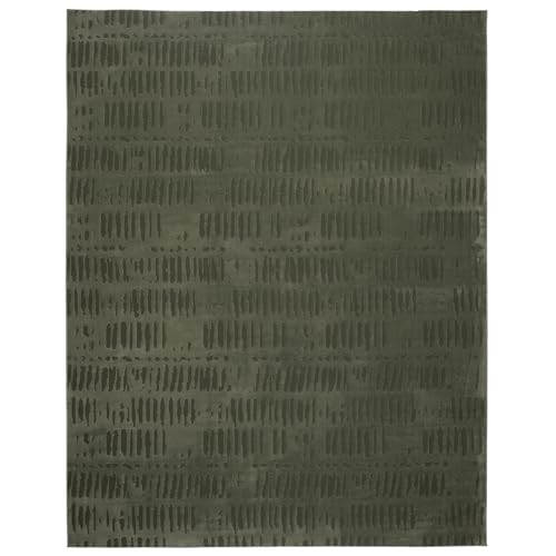 Revival Rugs Shell 5'x8' Area Rugs for Living Room Bedroom Dining Room - Washable, 100% Recycled, Oeko-TEX Certified, Modern, Medium Pile, Green - color: Green, size: 5'3" x 7'10" (Rectangular)
