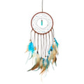 MEXIDAWN DIY Feather Dream Catcher Kits Turquoise Wall Hanging Boho Decor Handmade Dream Catcher for Adults，Round - style: Round*1