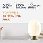 ‎Newhouse Lighting Altura, Brass 2700K Dimmable Cordless USB-C Rechargeable Glass Table Lamp NHTL-AL-BRS, Cordless Desk Lamp for Living Room, Bedroom, Coffee Table, and Other Cozy Home Decor - style: Altura Table Lamp