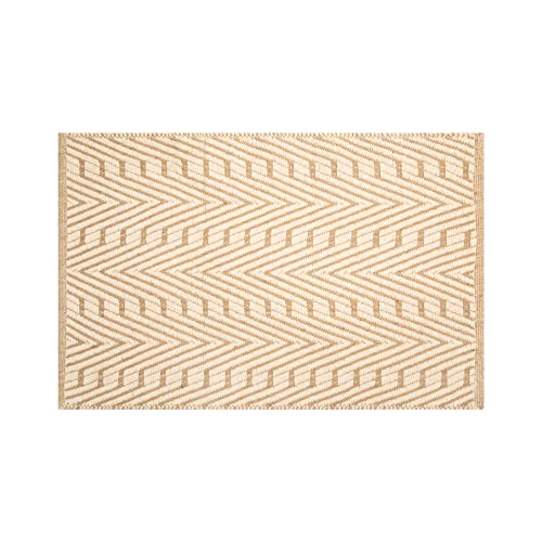 Ramanta Home Jute Cotton Rug 24x36 inches (2x3 Feet) Farmhouse Style,Indoor Entryway Rug, for Room Doorway of Your Home, Hand Woven by Skilled Artisans_Natural Jute Cotton Rug - color: Natural/White, size: 2' x 3' (Rectangular)