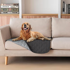 gogobunny 100% Double Sided Waterproof Dog Blanket Soft Pet Bed Cover Reversible Protect Furniture Couch Sofa Car for Puppy Large Dog Cat (Dark Charcoal/Light Charcoal, 30x30 Inch (Pack of 1)) - color: Dark Charcoal/Light Charcoal, size: 30x30 Inch (Pack