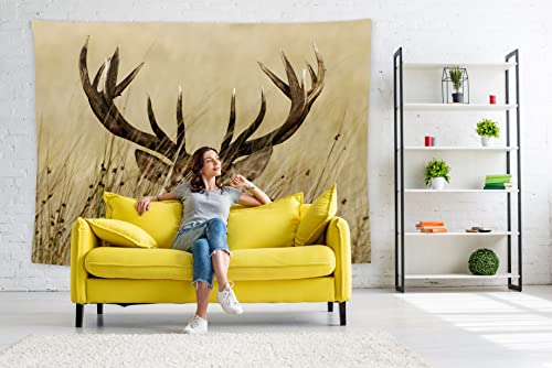 feelacle Deer Tapestry 60" X 40" Wild Animal Wall Hanging Party Decorations Home Decor For Bedroom Living Room Dorm (150 X 100cm) - color: Deer, size: 60"L x 40"W